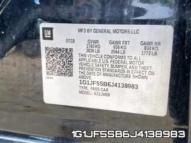 1G1JF5SB6J4138983 фото 2
