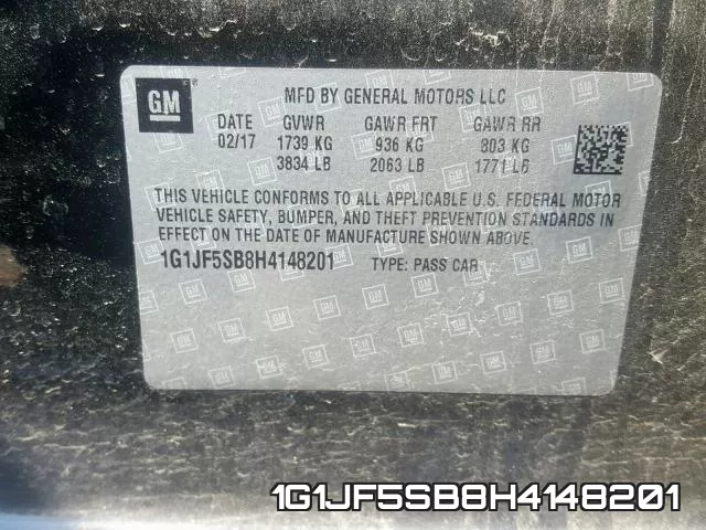 1G1JF5SB8H4148201 фото 2