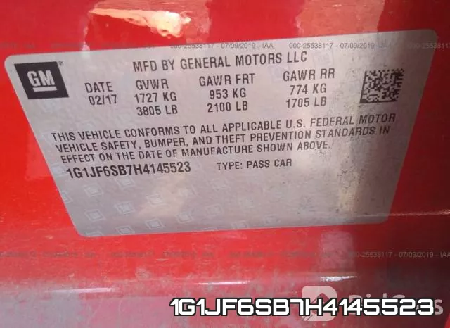 1G1JF6SB7H4145523 фото 10