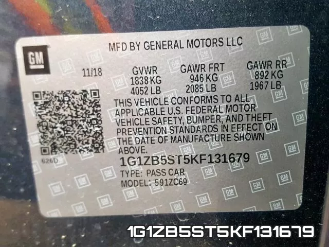 1G1ZB5ST5KF131679 фото 2