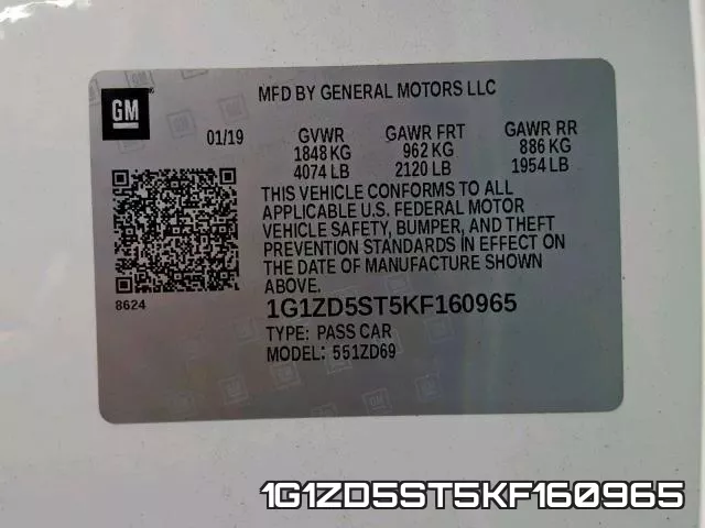 1G1ZD5ST5KF160965 фото 2