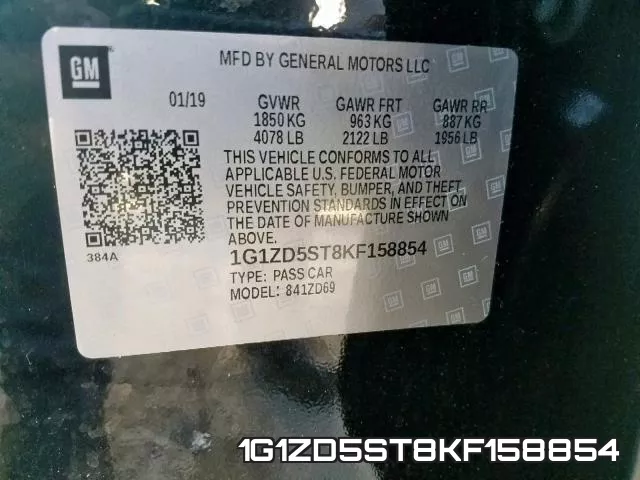 1G1ZD5ST8KF158854 фото 2