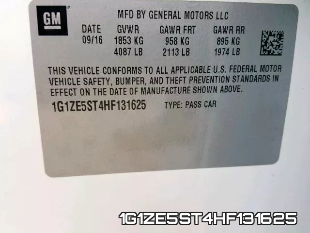1G1ZE5ST4HF131625 фото 2