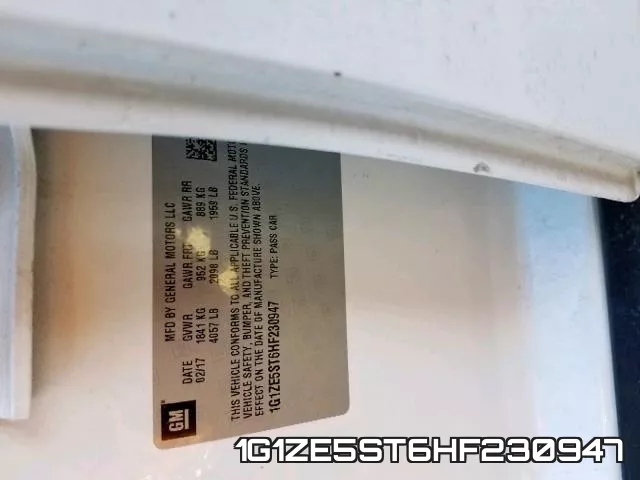 1G1ZE5ST6HF230947 фото 2