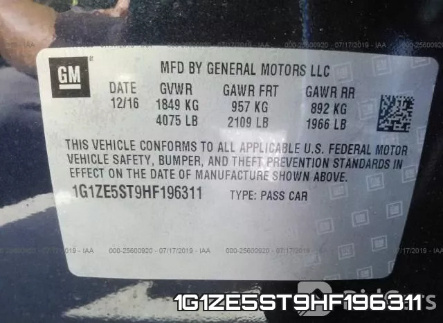 1G1ZE5ST9HF196311 фото 10
