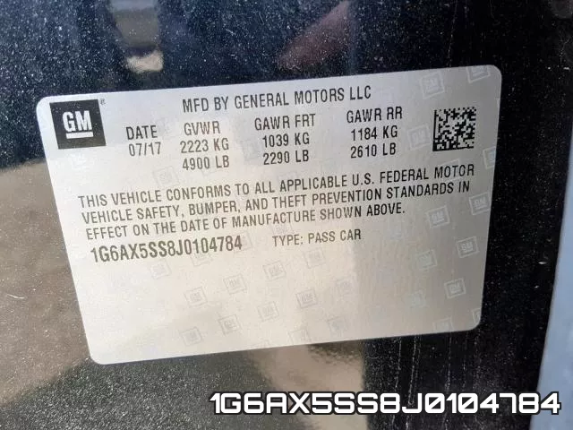 1G6AX5SS8J0104784 фото 2