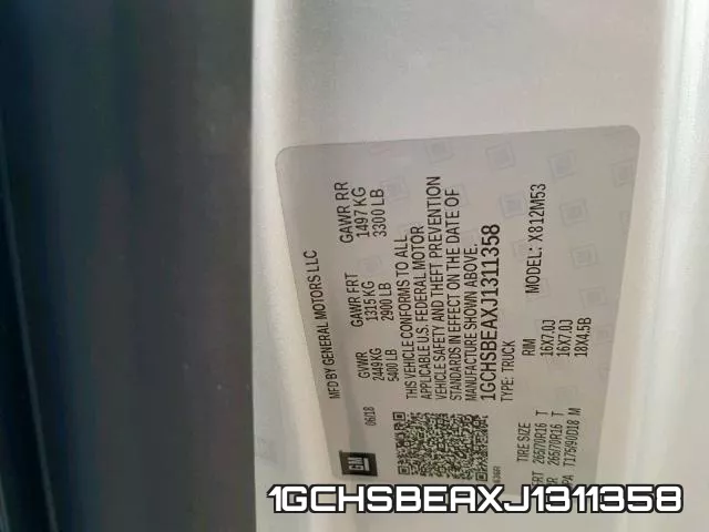 1GCHSBEAXJ1311358 фото 2