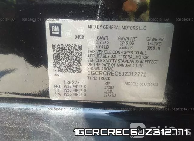 1GCRCREC5JZ312771 фото 10
