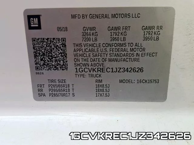 1GCVKREC1JZ342626 фото 2