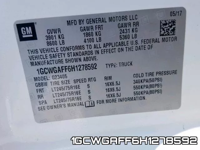 1GCWGAFF6H1278592 фото 2
