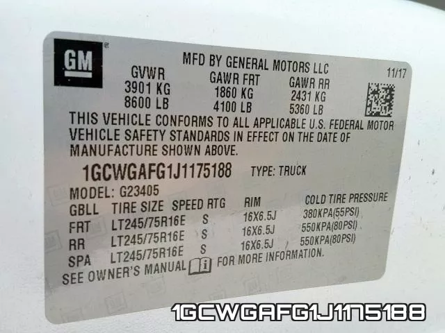 1GCWGAFG1J1175188 фото 2