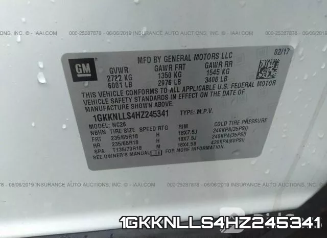 1GKKNLLS4HZ245341 фото 10