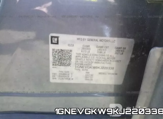 1GNEVGKW9KJ220338 фото 10