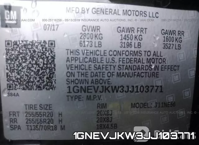 1GNEVJKW3JJ103771 фото 10