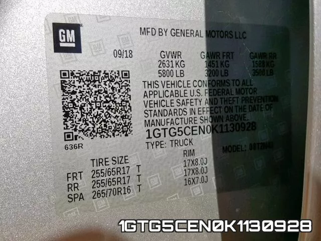 1GTG5CEN0K1130928 фото 2