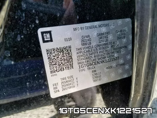 1GTG5CENXK1221527 фото 2
