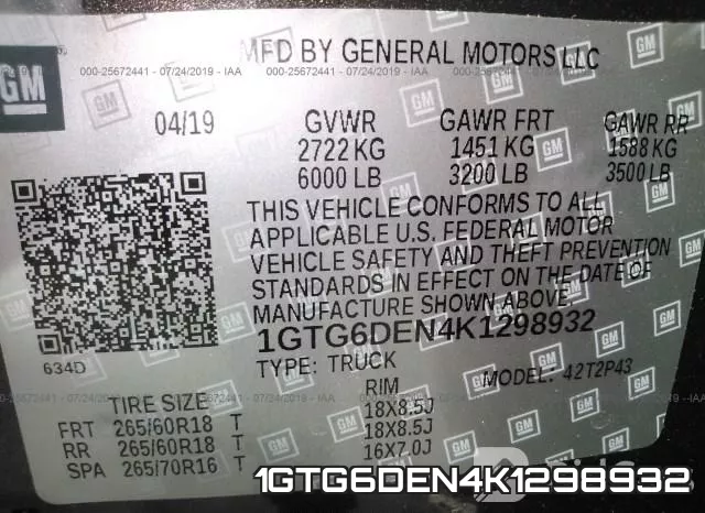 1GTG6DEN4K1298932 фото 10