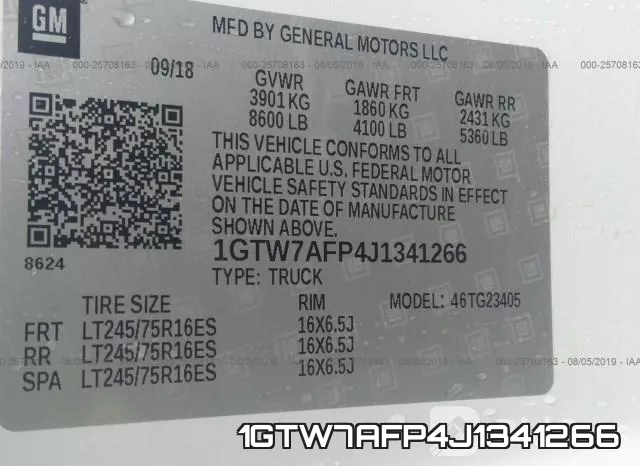 1GTW7AFP4J1341266 фото 9