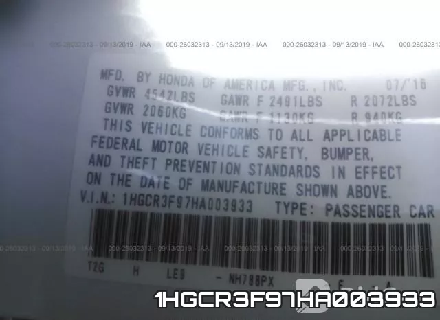 1HGCR3F97HA003933 фото 10