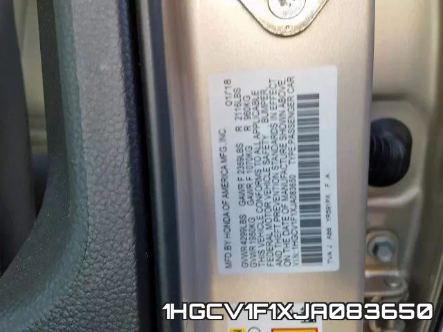 1HGCV1F1XJA083650 фото 2