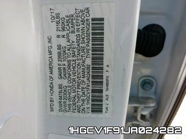 1HGCV1F91JA024282 фото 2