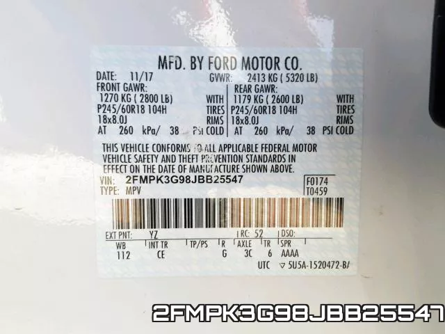 2FMPK3G98JBB25547 фото 2