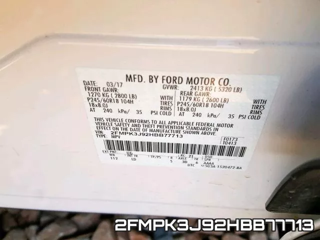 2FMPK3J92HBB77713 фото 2