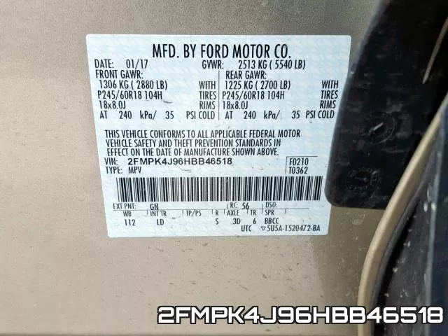 2FMPK4J96HBB46518 фото 2