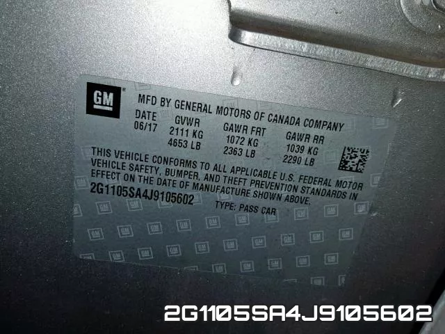 2G1105SA4J9105602 фото 2