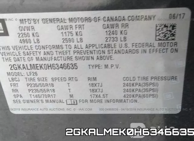 2GKALMEK0H6346635 фото 10