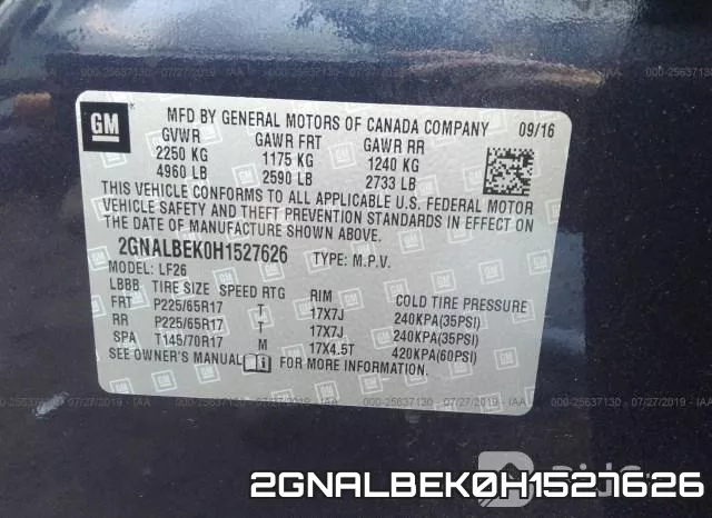 2GNALBEK0H1527626 фото 10