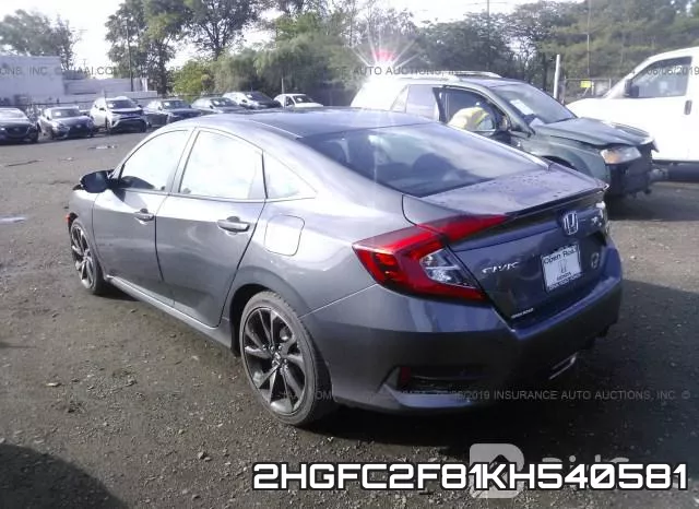 2HGFC2F81KH540581 фото 4