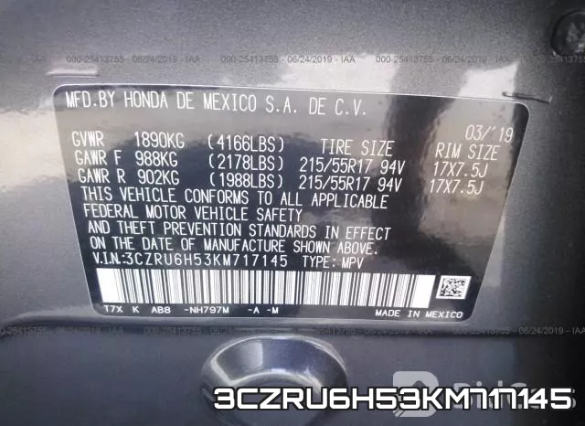 3CZRU6H53KM717145 фото 10