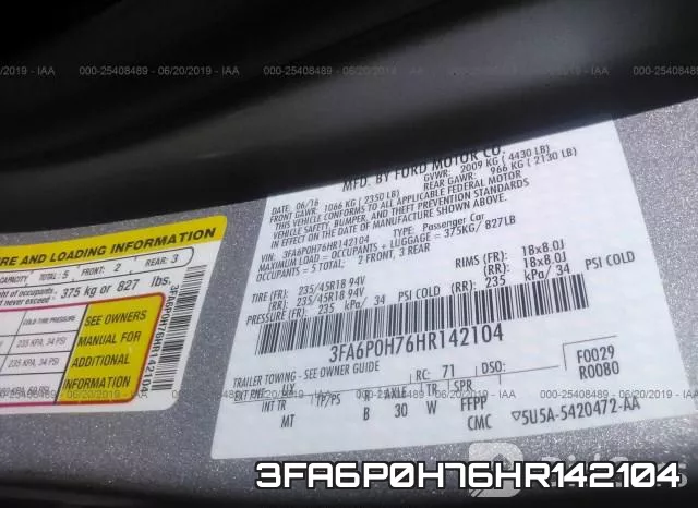3FA6P0H76HR142104 фото 10