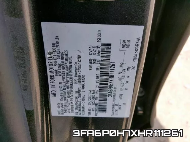 3FA6P0H7XHR111261 фото 2