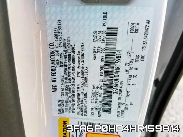 3FA6P0HD4HR159814 фото 2
