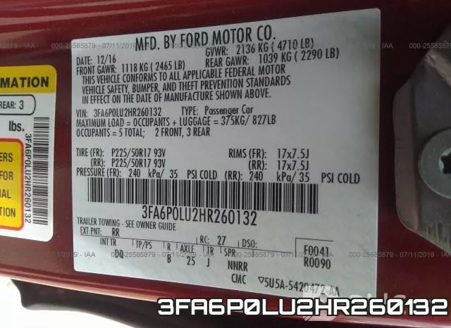 3FA6P0LU2HR260132 фото 10
