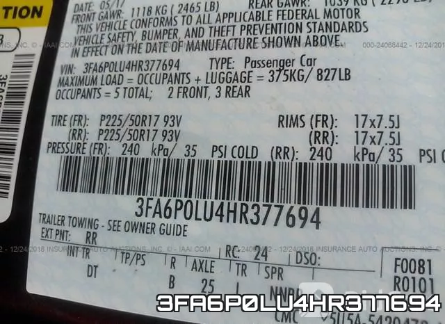 3FA6P0LU4HR377694 фото 10