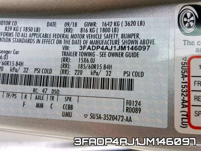 3FADP4AJ1JM146097 фото 2