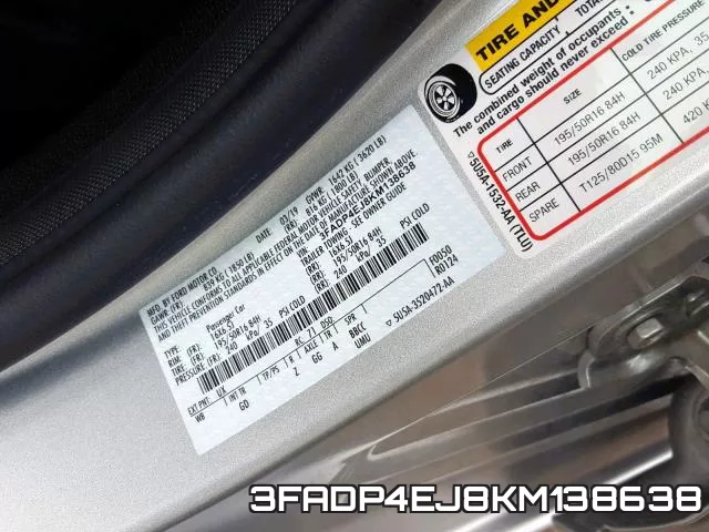 3FADP4EJ8KM138638 фото 2
