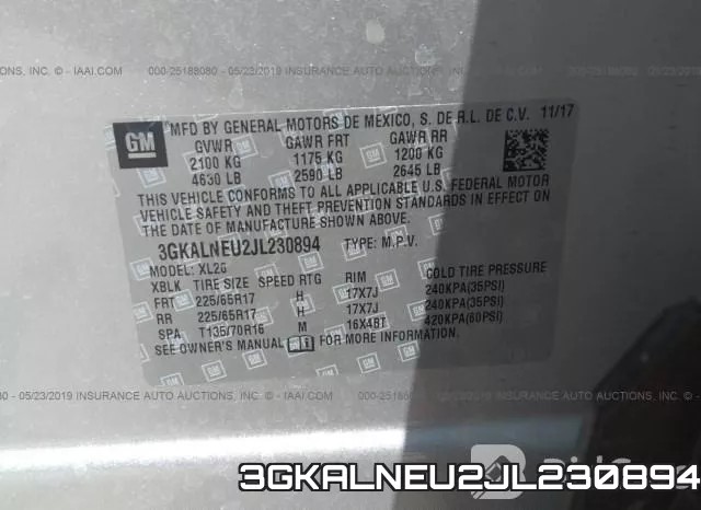 3GKALNEU2JL230894 фото 10