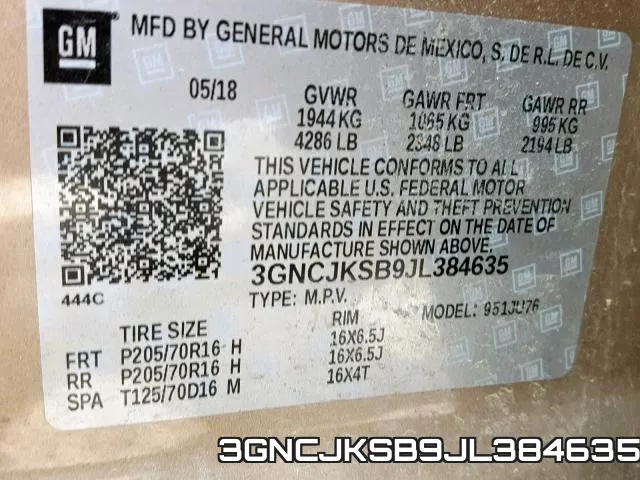 3GNCJKSB9JL384635 фото 2