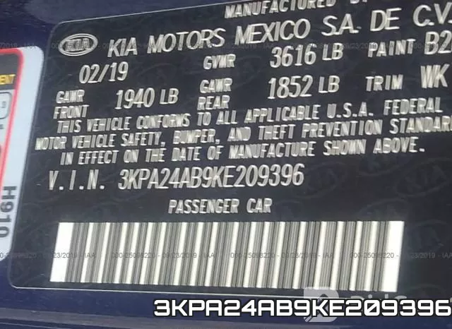 3KPA24AB9KE209396 фото 10