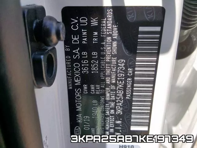 3KPA25AB7KE197349 фото 2