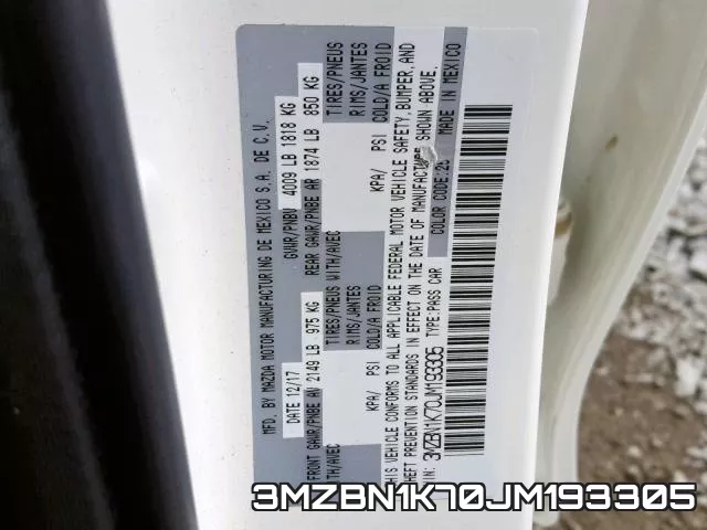 3MZBN1K70JM193305 фото 2