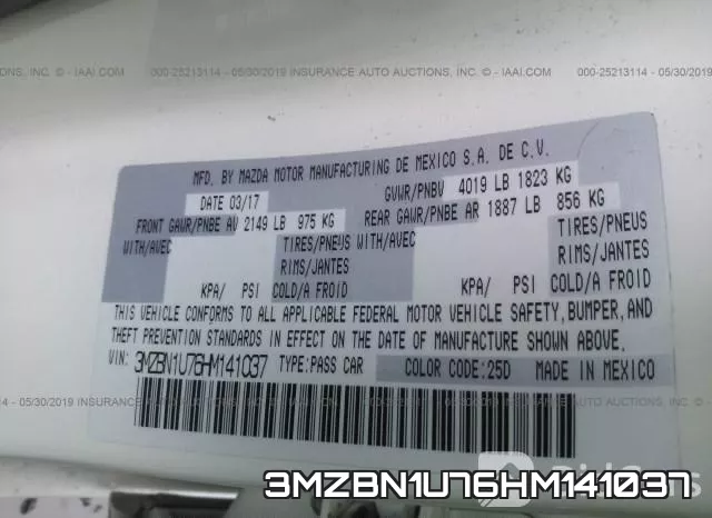 3MZBN1U76HM141037 фото 10