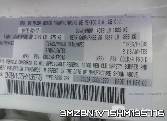 3MZBN1V75HM135776 фото 10
