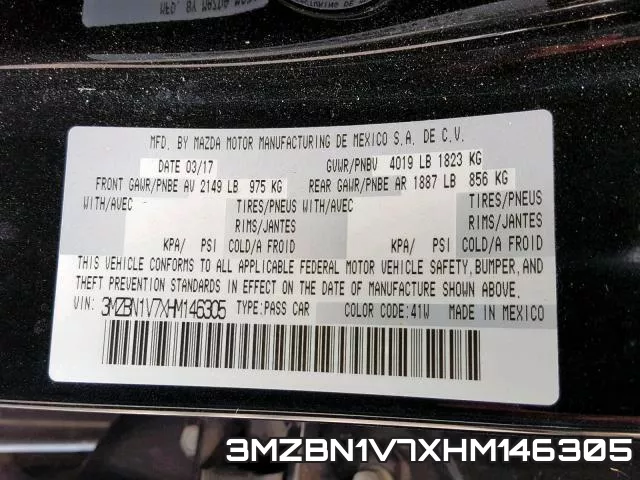 3MZBN1V7XHM146305 фото 2