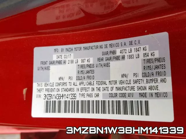 3MZBN1W38HM141339 фото 2