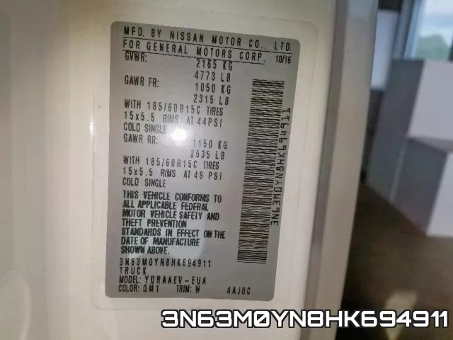 3N63M0YN8HK694911 фото 2
